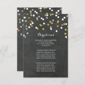 銀製の金ゴールドの紙吹雪の結婚式の方向挿入物 エンクロージャーカード (正面/裏面)