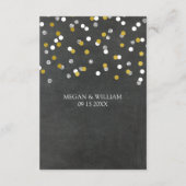 銀製の金ゴールドの紙吹雪の結婚式の方向挿入物 エンクロージャーカード (裏面)