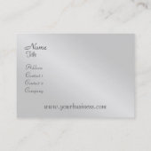 銀製の金属のダマスク織の銀のリボンの名刺 名刺 (裏面)