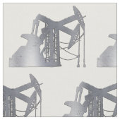 銀製の金属の油のポンピングユニットのデザイン ファブリック (クローズアップ)