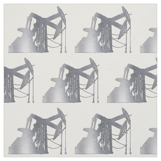 銀製の金属の油のポンピングユニットのデザイン ファブリック (見本)