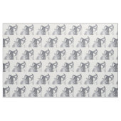 銀製の金属の油のポンピングユニットのデザイン ファブリック (ファットクウォーター)