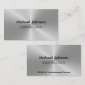 銀製の金属の輝やき-名刺 名刺 (正面/裏面)