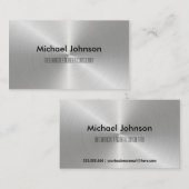 銀製の金属の輝やき-名刺 名刺 (正面/裏面)