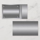 銀製の金属板の名刺 名刺 (正面/裏面)