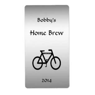 銀製の金属自転車ビールラベル ラベル
