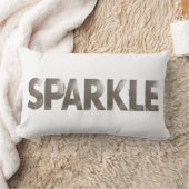 銀製の金属輝きのLumbarの枕 ランバークッション (ブランケット)