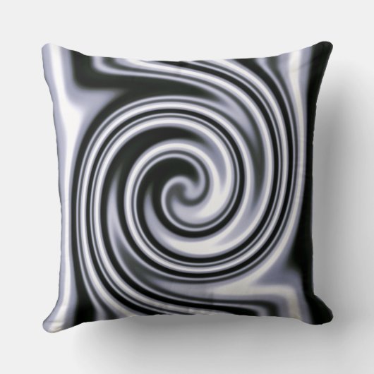 銀製の鋼色の柔らかい焦点の螺線形の種族のスタイル クッション (裏面)