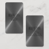 銀製の鋼鉄金属 名刺 (正面/裏面)