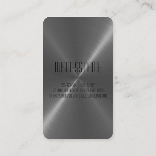銀製の鋼鉄金属 名刺 (裏面)