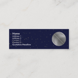 銀製の雪の月 スキニー名刺