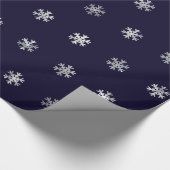 銀製の雪片が付いているクリスマスの包装紙 ラッピングペーパー (角)