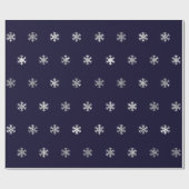 銀製の雪片が付いているクリスマスの包装紙 ラッピングペーパー (フラット)