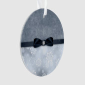 銀製の雪片のクリスマスのオーナメント オーナメント (正面)