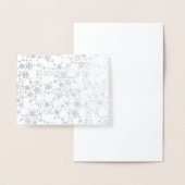 銀製の雪片の冬カード 箔カード (ディスプレー)