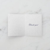 銀製の雪片はノート感謝していしています サンキューカード (内部)