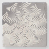 銀製の雪片 ストーンコースター (正面)