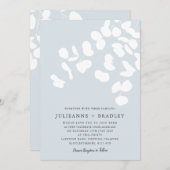 銀製の霧のユーカリの緑の草木のモダンな結婚式 招待状 (正面/裏面)