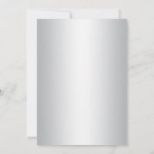 銀製の青い十字の《キリスト教》洗礼式や命名式/洗礼の男の子の招待 招待状 (裏面)