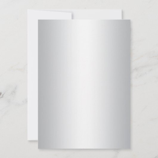 銀製の青い十字の《キリスト教》洗礼式や命名式/洗礼の男の子の招待 招待状 (裏面)