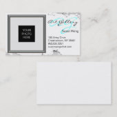 銀製の額縁のレイアウトのカスタム 名刺 (正面/裏面)