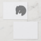 銀製の馬の名刺 名刺 (正面/裏面)