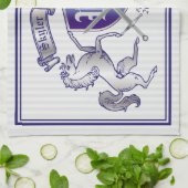 銀製の馬の盾あなた自身の紋章付き外衣を作って下さい キッチンタオル (折り畳み)