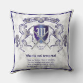 銀製の馬の盾あなた自身の紋章付き外衣を作って下さい クッション (裏面)