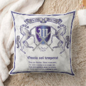 銀製の馬の盾あなた自身の紋章付き外衣を作って下さい クッション (ブランケット)