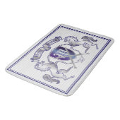 銀製の馬の盾あなた自身の紋章付き外衣を作って下さい バスマット (アングル)