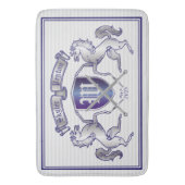 銀製の馬の盾あなた自身の紋章付き外衣を作って下さい バスマット (正面縦)