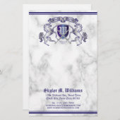 銀製の馬の盾あなた自身の紋章付き外衣を作って下さい 便箋 (正面/裏面)