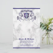 銀製の馬の盾あなた自身の紋章付き外衣を作って下さい 便箋 (スタンド正面)