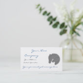 銀製の馬頭部の名刺 名刺 (スタンド正面)