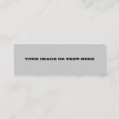 銀製の麻布の織り目加工の細いプロフィールの名刺 スキニー名刺 (裏面)