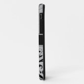 銀製の黒はあなたのモノグラム渦巻きます Case-Mate iPhoneケース (裏面/左)