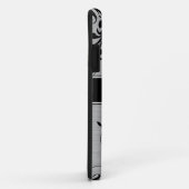 銀製の黒はあなたのモノグラム渦巻きます Case-Mate iPhoneケース (裏面/右)