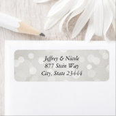 銀製の《写真》ぼけ味のエレガントでカスタムな結婚式 ラベル (インサイチュ)