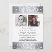 銀製の《写真》ぼけ味の写真の誕生会 招待状 (裏面)