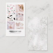 銀製のInstagramの供給の写真のコラージュは私を後を追います 名刺 (正面/裏面)