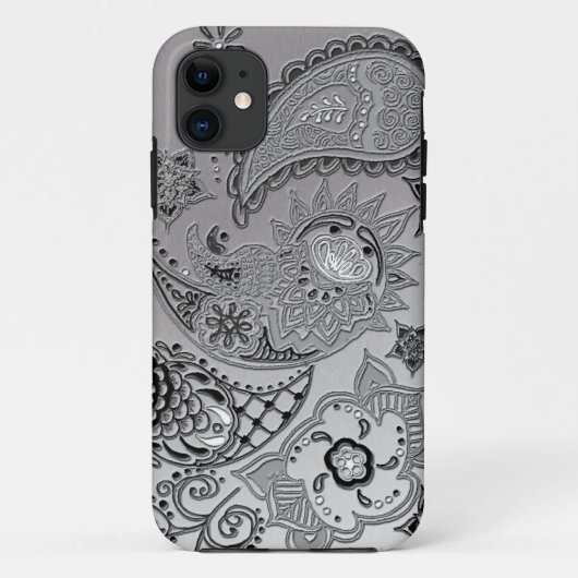 銀製のMehndiパターンデザインiPhone5カバー Case-Mate iPhoneケース (裏面)