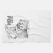 銀製キツネのヴィンテージ キッチンタオル (横)