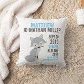 銀製キツネの誕生の発表の子供部屋の枕 クッション (ブランケット)