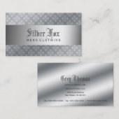 銀製キツネ 名刺 (正面/裏面)