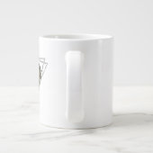 銀製グリッター枠フェイク付きタビー猫 ジャンボコーヒーマグカップ (裏面)