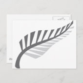 銀製シダの素晴らしいニュージーランドのイメージ ポストカード (正面/裏面)