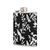 銀製ハミングバードパターン フラスク (左)