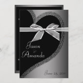 銀製ハート招待状 招待状 (正面/裏面)