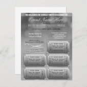 銀製ビジネスか企業のなw/Raffle インビテーションポストカード (正面/裏面)