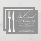 銀製フラットウェア | リハーサルディナー招待状 インビテーションポストカード (正面/裏面)